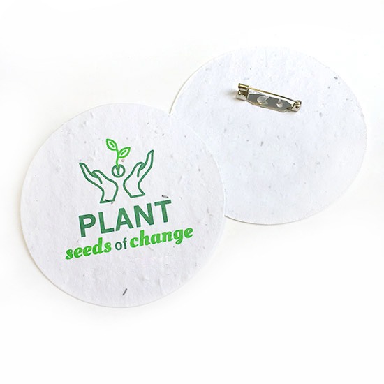 Custom Name Badges Made from Plantable Seed Paper, 4.13 x 5.83